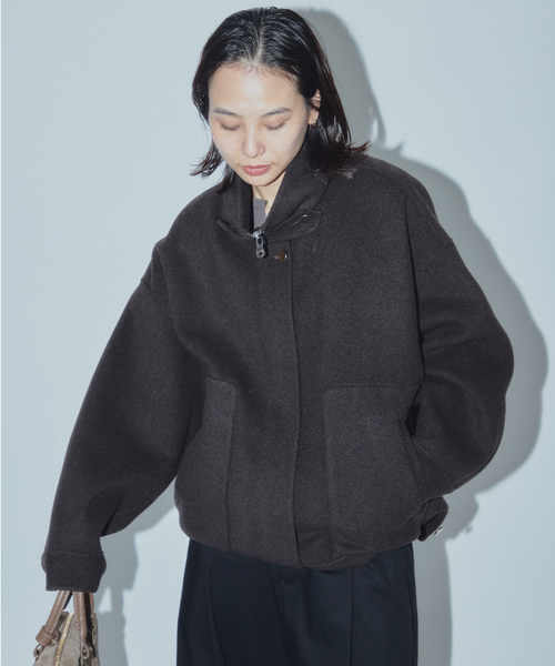 JOURNAL STANDARD(ジャーナルスタンダード)の「【ASIDE】スーパー140メルトンリバージップコート(その他アウター・レディース・ブラウン/ネイビー・FREE)」の8枚目の写真