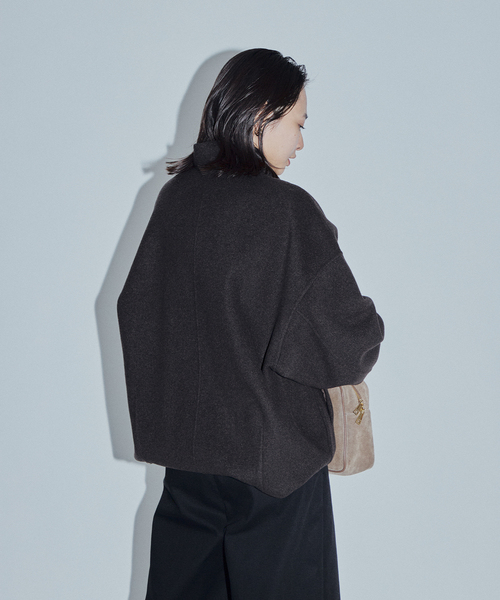 JOURNAL STANDARD(ジャーナルスタンダード)の「【ASIDE】スーパー140メルトンリバージップコート(その他アウター・レディース・ブラウン/ネイビー・FREE)」の10枚目の写真