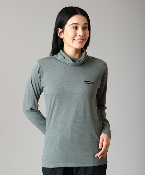 Columbia(コロンビア)の「Columbia/ ウィメンズセリーンパスロングスリーブTネック /コロンビア(Tシャツ/カットソー・レディース・グリーン/ブラック・M/S/L/XL)」の2枚目の写真
