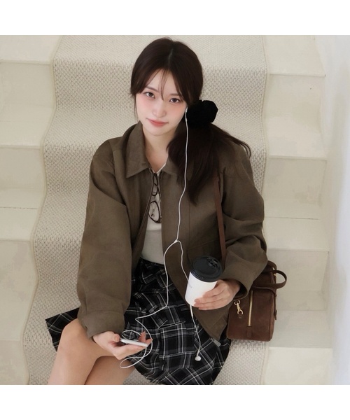 MIND BRIDGE WOMEN（マインドブリッジウーマン）の「[W]スエード オーバーサイズ ブルゾン - 2color（ブルゾン・レディース・キャメル/カーキ・55/66）」の2枚目の写真