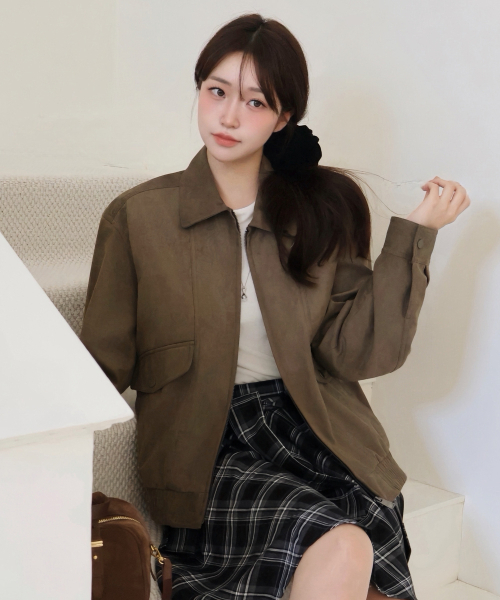 MIND BRIDGE WOMEN（マインドブリッジウーマン）の「[W]スエード オーバーサイズ ブルゾン - 2color（ブルゾン・レディース・キャメル/カーキ・55/66）」の9枚目の写真