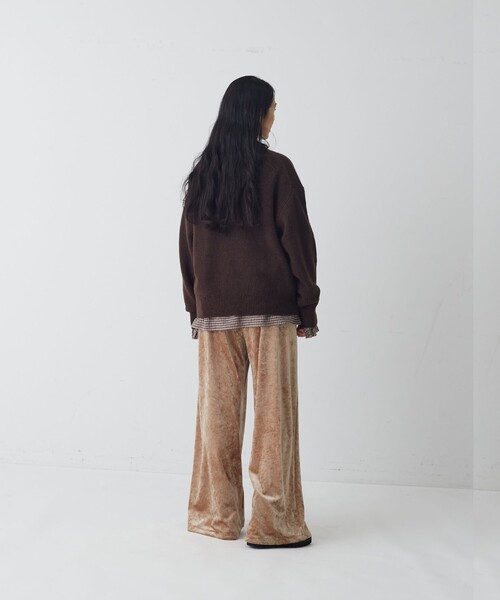 conges payes ADIEU TRISTESSE(コンジェ ペイエ アデュートリステス)の「テンセルウールニットプルオーバー(ニット/セーター・レディース・パープル/ブラウン/グレー・FREE)」の16枚目の写真