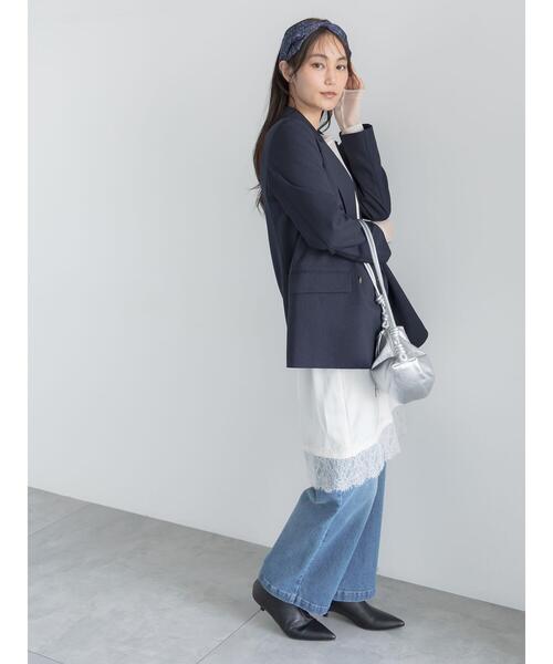 Te chichi(テチチ)の「レースヘム2WAYレイヤードサテンスカート(スカート・レディース・ブラック/ブラウン/オフホワイト・F)」の17枚目の写真