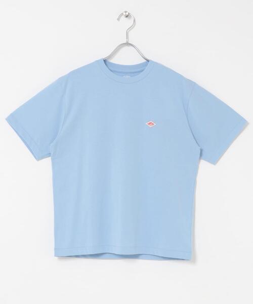 DANTON(ダントン)の「DANTON T/C INNER T-SHIRTS(Tシャツ/カットソー・レディース・ホワイト/ブルー・SMALL)」の2枚目の写真