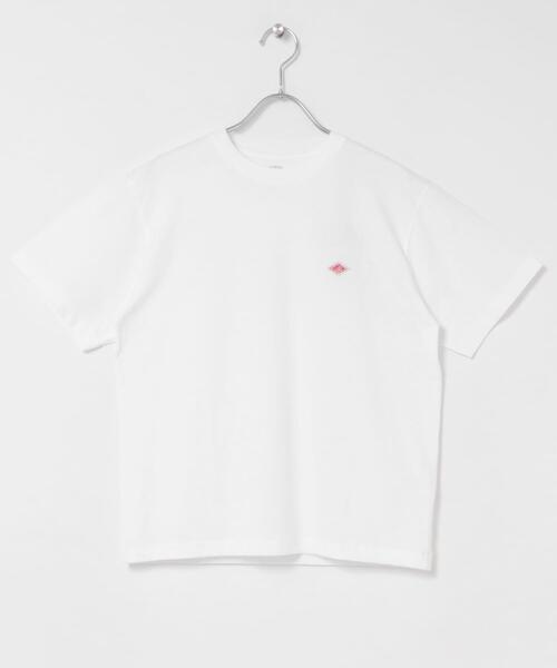 DANTON(ダントン)の「DANTON T/C INNER T-SHIRTS(Tシャツ/カットソー・レディース・ホワイト/ブルー・SMALL)」の9枚目の写真