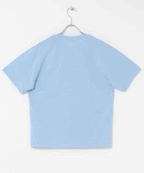 DANTON(ダントン)の「DANTON T/C INNER T-SHIRTS(Tシャツ/カットソー・レディース・ホワイト/ブルー・SMALL)」の6枚目の写真