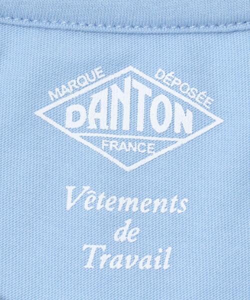 DANTON(ダントン)の「DANTON T/C INNER T-SHIRTS(Tシャツ/カットソー・レディース・ホワイト/ブルー・SMALL)」の4枚目の写真