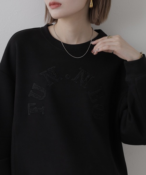 BRODIAEA(ブローディア)の「BRODIAEA ダンボールニットロゴ刺繍プルオーバー 長袖(Tシャツ/カットソー・レディース・オフホワイト・40)」の14枚目の写真