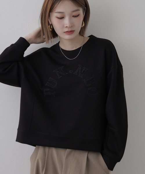 BRODIAEA(ブローディア)の「BRODIAEA ダンボールニットロゴ刺繍プルオーバー 長袖(Tシャツ/カットソー・レディース・オフホワイト・40)」の15枚目の写真