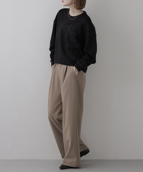 BRODIAEA(ブローディア)の「BRODIAEA ダンボールニットロゴ刺繍プルオーバー 長袖(Tシャツ/カットソー・レディース・オフホワイト・40)」の18枚目の写真