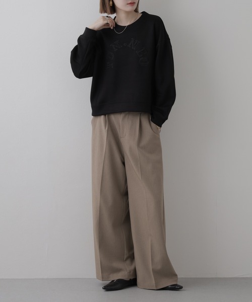 BRODIAEA(ブローディア)の「BRODIAEA ダンボールニットロゴ刺繍プルオーバー 長袖(Tシャツ/カットソー・レディース・オフホワイト・40)」の19枚目の写真