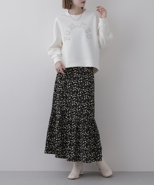 BRODIAEA(ブローディア)の「BRODIAEA ダンボールニットロゴ刺繍プルオーバー 長袖(Tシャツ/カットソー・レディース・オフホワイト・40)」の10枚目の写真