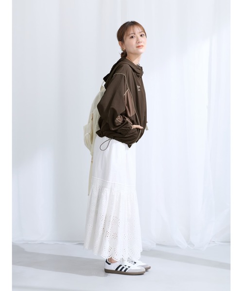 COHINA（コヒナ）の「【COHINA ×UMBRO】フーディーブルゾン 【低身長・小柄女性】（その他アウター・レディース・ブラウン/ピンク/アイボリー・ONE SIZE）」の8枚目の写真