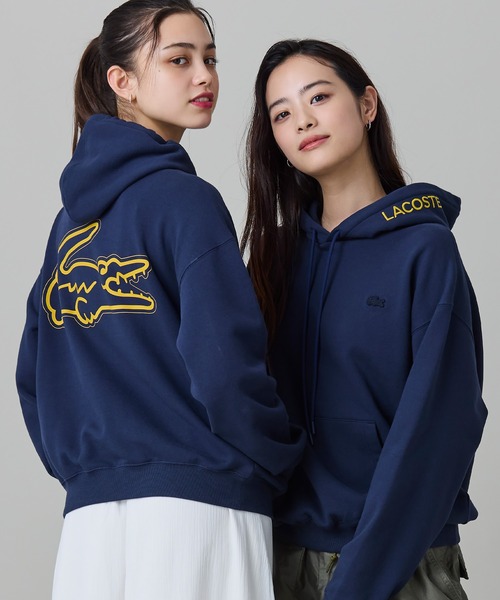 オンライン限定】LACOSTE オーバーサイズ フード刺繍ロゴ バック