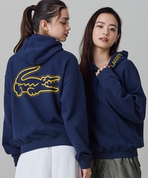 LACOSTE（ラコステ）の「【オンライン限定】LACOSTE  オーバーサイズ フード刺繍ロゴ バックプリント プルオーバーパーカー（パーカー）」