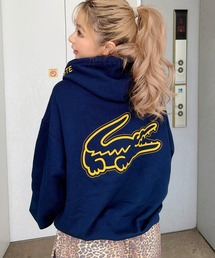 LACOSTE（ラコステ）の「【オンライン限定】LACOSTE  オーバーサイズ フード刺繍ロゴ バックプリント プルオーバーパーカー（パーカー）」