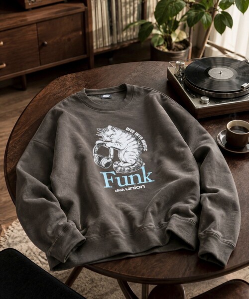 限定展開 diskunion×FREAK'S STORE 別注 猫 [Funk] リラックスフィット