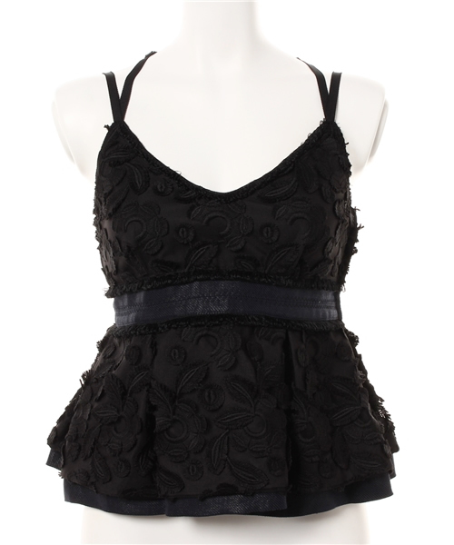 Language（ランゲージ）の「【Language】トリミングレースキャミソール（キャミソール・レディース・ホワイト/ブラック/ピンク・38）」の2枚目の写真