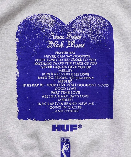 HUF(ハフ)の「HUF アイザック・ヘイズ パーカー(パーカー・メンズ・アッシュ・LARGE/MEDIUM)」の8枚目の写真
