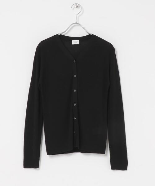 URBAN RESEARCH DOORS(アーバンリサーチドアーズ)の「『WEB限定』Vネックリブカーディガン 26AW(カーディガン/ボレロ・レディース・チャコールグレー/レッド/イエロー系その他/ブラック・FREE)」の11枚目の写真