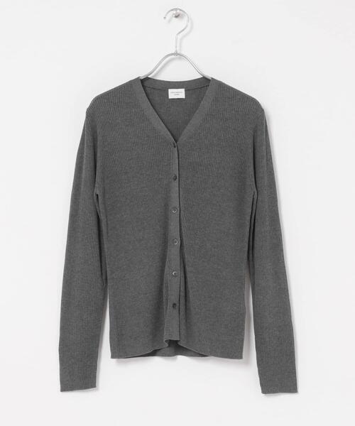 URBAN RESEARCH DOORS(アーバンリサーチドアーズ)の「『WEB限定』Vネックリブカーディガン 26AW(カーディガン/ボレロ・レディース・チャコールグレー/レッド/イエロー系その他/ブラック・FREE)」の17枚目の写真