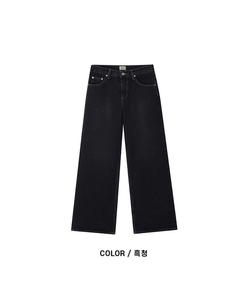 FORTYFOUR（フォーティフォー）の「[W] エバー ワイドデニム（デニムパンツ・レディース・ライトブルー/ダークブルー・SMALL/MEDIUM/LARGE）」の2枚目の写真