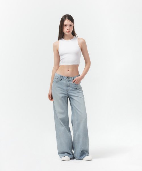 FORTYFOUR（フォーティフォー）の「[W] エバー ワイドデニム（デニムパンツ・レディース・ライトブルー/ダークブルー・SMALL/MEDIUM/LARGE）」の5枚目の写真