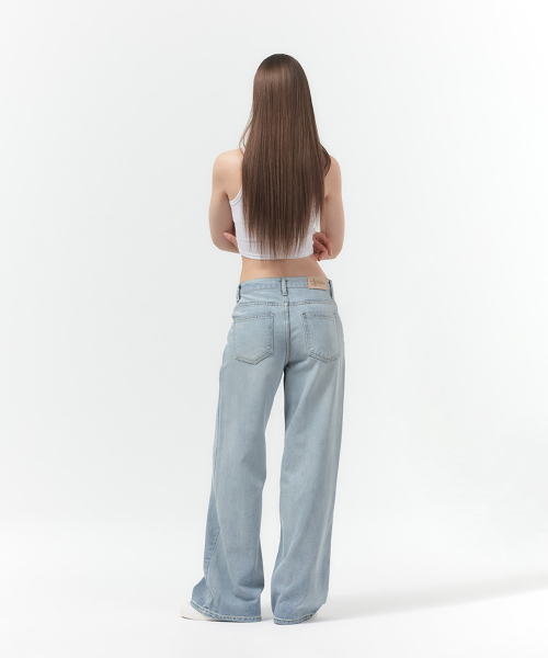 FORTYFOUR（フォーティフォー）の「[W] エバー ワイドデニム（デニムパンツ・レディース・ライトブルー/ダークブルー・SMALL/MEDIUM/LARGE）」の9枚目の写真