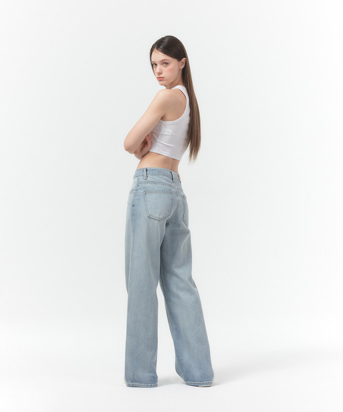 FORTYFOUR（フォーティフォー）の「[W] エバー ワイドデニム（デニムパンツ・レディース・ライトブルー/ダークブルー・SMALL/MEDIUM/LARGE）」の10枚目の写真