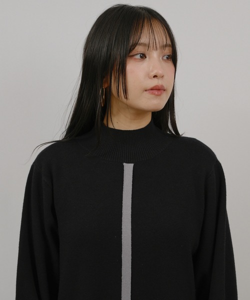 palm RICHE(ポームリシュ)の「配色ミラノリブOP(ワンピース・レディース・ブラック/オフホワイト/レッド・M)」の18枚目の写真
