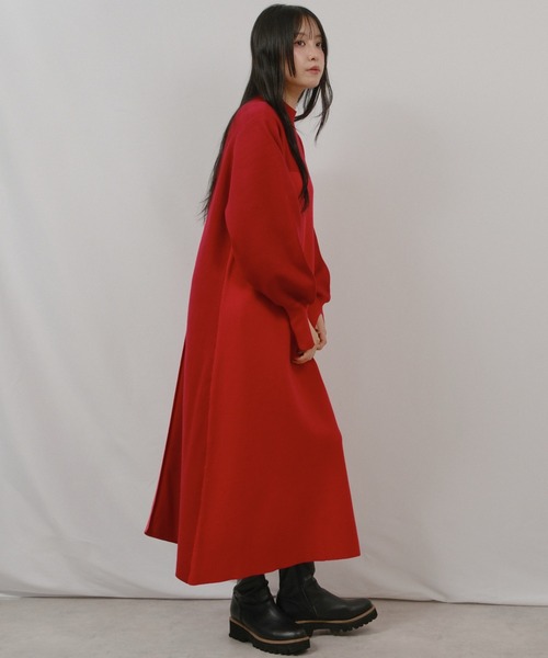 palm RICHE(ポームリシュ)の「配色ミラノリブOP(ワンピース・レディース・ブラック/オフホワイト/レッド・M)」の13枚目の写真