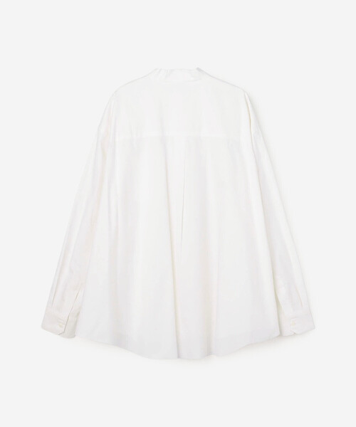 Bshop(ビショップ)の「eunoia | オックスフォード マンダリンカラー長袖シャツ WOMEN(シャツ/ブラウス・レディース・ブラック/ホワイト・ONE)」の4枚目の写真