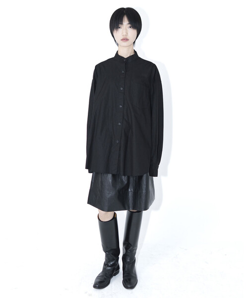 Bshop(ビショップ)の「eunoia | オックスフォード マンダリンカラー長袖シャツ WOMEN(シャツ/ブラウス・レディース・ブラック/ホワイト・ONE)」の19枚目の写真