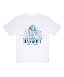 HANG OUT（ ）の「X OKEH コロ・ソウル Tシャツ (ホワイト)（Tシャツ/カットソー）」