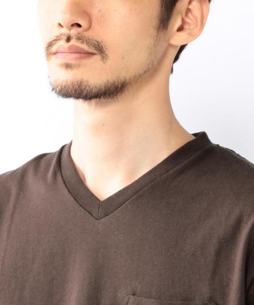 coen（コーエン）の「USAコットンVネックポケットTシャツ2016FW●（Tシャツ/カットソー・メンズ・ホワイト/ブラック/ワインレッド/ターコイズブルー・SMALL/LARGE/MEDIUM/X-LARGE）」の9枚目の写真