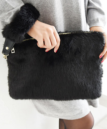 Luz Llena | ふわふわフェイクファー・クラッチバッグ(クラッチバッグ)