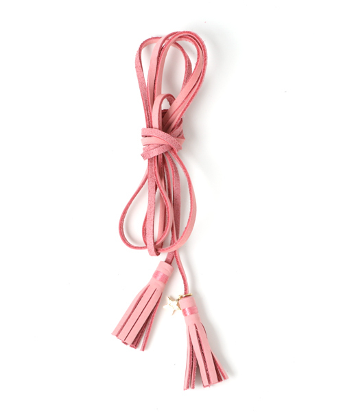X-girl(エックスガール)の「CONVERTIBLE TASSEL BELT(ベルト・レディース・ピンク/ブラック/ベージュ・ONE SIZE)」の1枚目の写真