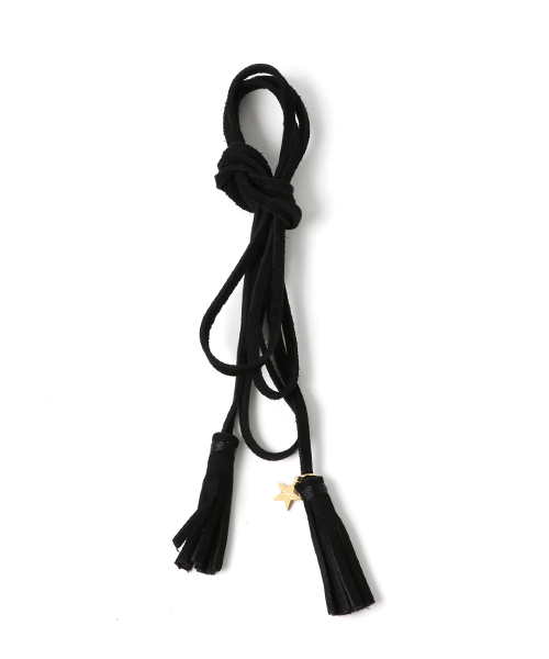 X-girl(エックスガール)の「CONVERTIBLE TASSEL BELT(ベルト・レディース・ピンク/ブラック/ベージュ・ONE SIZE)」の2枚目の写真