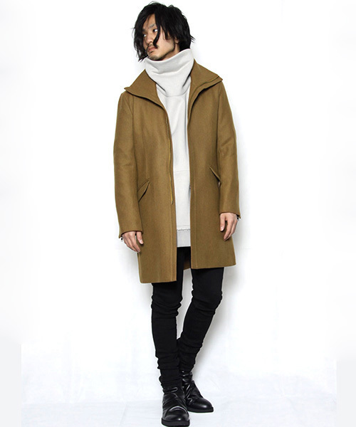 NO ID.（ノーアイディ）の「mj4434-ﾒﾙﾄﾝﾊｲｶﾗｰｺｰﾄ（その他アウター・メンズ・キャメル/ブラック/ネイビー・2/3/1）」の5枚目の写真