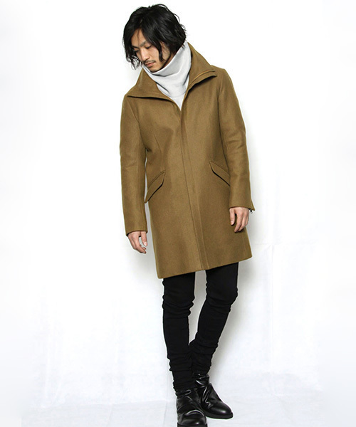 NO ID.（ノーアイディ）の「mj4434-ﾒﾙﾄﾝﾊｲｶﾗｰｺｰﾄ（その他アウター・メンズ・キャメル/ブラック/ネイビー・2/3/1）」の6枚目の写真