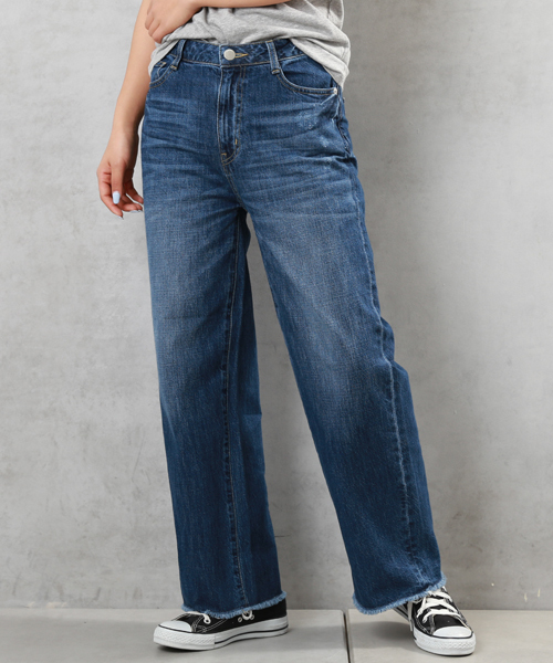 COLONY 2139（コロニートゥーワンスリーナイン）の「11oz DENIM(PERRY)ワイドパンツ（デニムパンツ・レディース・インディゴブルー/ブルー/ホワイト・MEDIUM/SMALL/LARGE）」の2枚目の写真