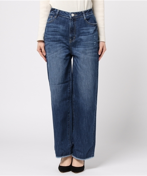 COLONY 2139（コロニートゥーワンスリーナイン）の「11oz DENIM(PERRY)ワイドパンツ（デニムパンツ・レディース・インディゴブルー/ブルー/ホワイト・MEDIUM/SMALL/LARGE）」の4枚目の写真