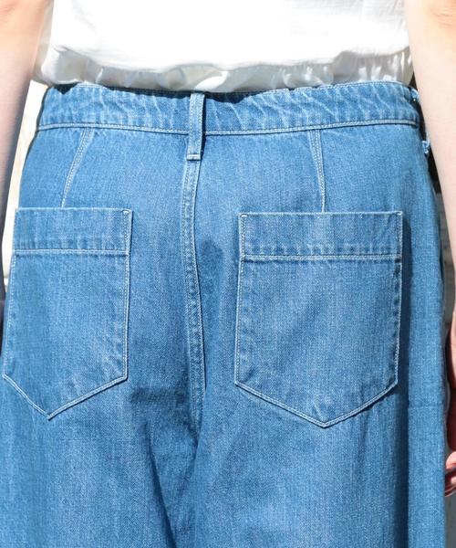 coen（コーエン）の「【大人気・追加生産】USAコットンワイドデニムパンツ（デニムパンツ・レディース・ネイビー/コバルトブルー・LARGE/MEDIUM/SMALL）」の15枚目の写真