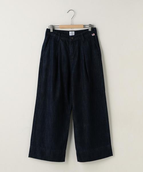 coen（コーエン）の「【大人気・追加生産】USAコットンワイドデニムパンツ（デニムパンツ・レディース・ネイビー/コバルトブルー・LARGE/MEDIUM/SMALL）」の20枚目の写真