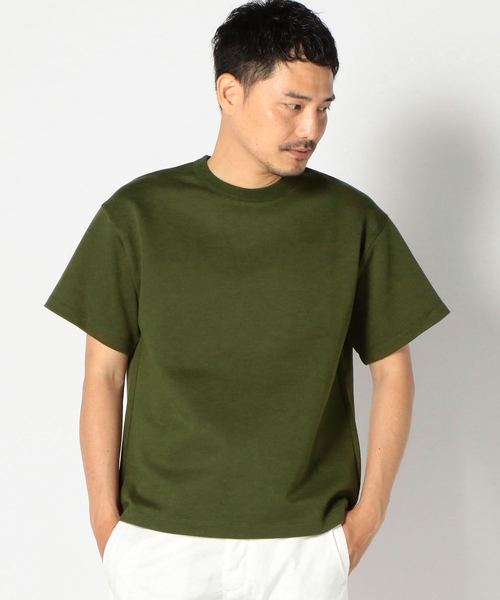SHIPS(シップス)の「SC: "MADE IN JAPAN" ダブルゲージ ニット Tシャツ(Tシャツ/カットソー・メンズ・オリーブ/グレー/ネイビー・X-LARGE/MEDIUM/SMALL/LARGE)」の3枚目の写真