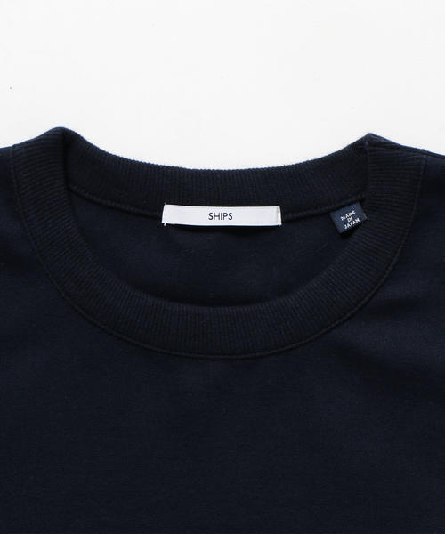 SHIPS(シップス)の「SC: "MADE IN JAPAN" ダブルゲージ ニット Tシャツ(Tシャツ/カットソー・メンズ・オリーブ/グレー/ネイビー・X-LARGE/MEDIUM/SMALL/LARGE)」の13枚目の写真