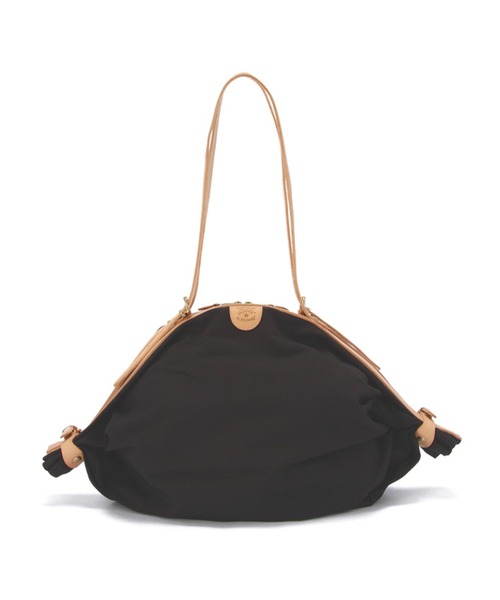 IL BISONTE(イルビゾンテ)の「IL BISONTE / CANVAS x LEATHER / ショルダーバッグ(ショルダーバッグ・レディース・オリーブ/ネイビー/ブラック/ダークブラウン/ナチュラル/ライトブラウン/ブラック系その他/その他1/ブラウン系その他/ブラック系その他2・FREE)」の2枚目の写真