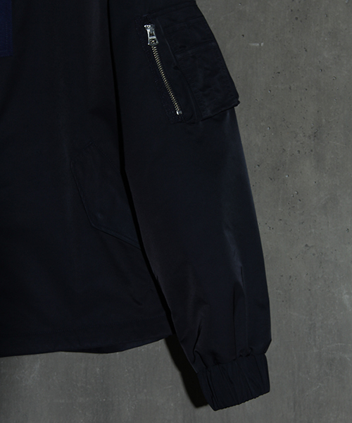 NUMBER (N)INE（ナンバーナイン）の「【NUMBER (N)INE】≪STUDIOUS限定≫別注ハイカウントツイルビッグシルエットMA-1（MA-1・メンズ・ネイビー/キャメル/パープル・2/3/1）」の6枚目の写真