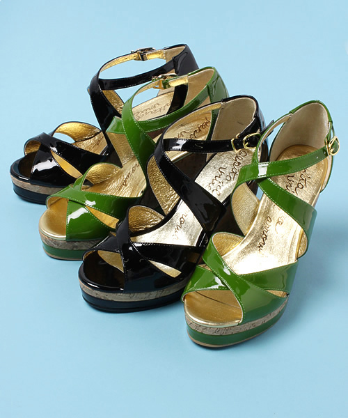 PEPITA D'ORO（ペピータドロ）の「ペピータ ドロ/P W-CrossWEG ｻﾝﾀﾞﾙ100∞●（サンダル・レディース・ブラック/ベージュ/ケリー・22.5cm/23cm/23.5cm/24cm/24.5cm/22cm）」の9枚目の写真