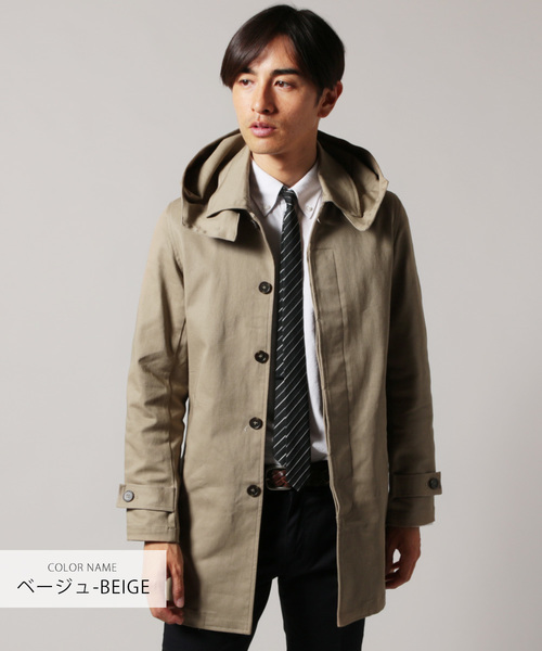 The Casual カジュアル の カツラギストレッチフード脱着ステンカラーコート ステンカラーコート Wear